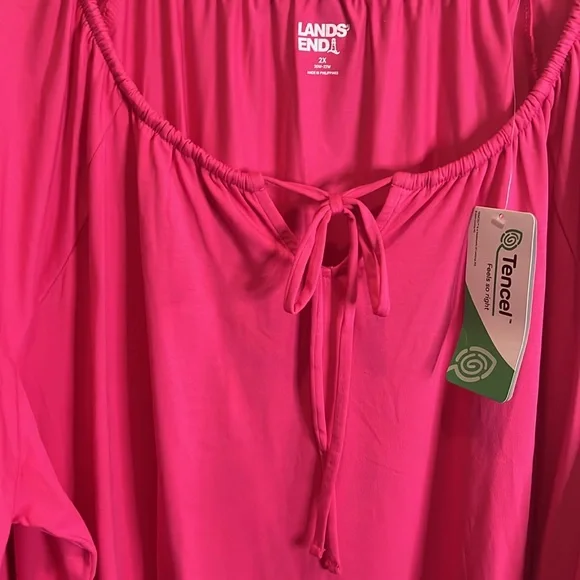 Land’s End Barbie Pink size 2X NWT 3/4 sleeves - Picture 5 of 5
